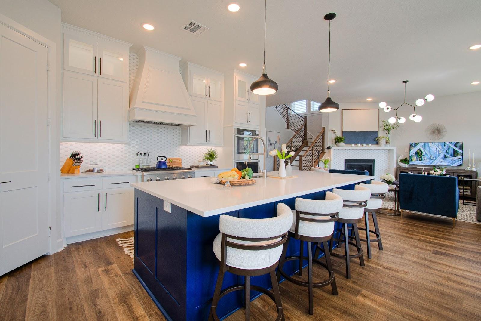 Design-By-Keti-Kitchen-Design- Dallas-Timeless-Fresh-Modern-Kitchen-Design-Statement-Island builder-grade