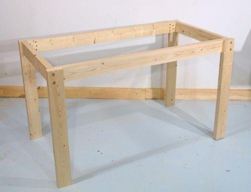 Simple table frame. | Build a table, Building furniture plans, Table frame