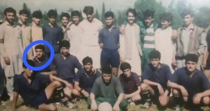 Ali Sadpara with the football team