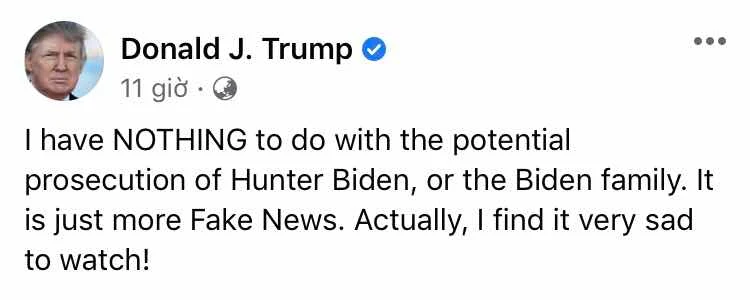 DÒNG TWEET CỦA TỔNG THỐNG TRUMP LÀM GIA ĐÌNH JOE BIDEN RUN RẨY BỞI BỊ DÍNH BẪY CỦA THIÊN SỨ TRUMP