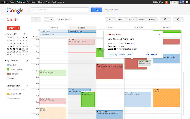 Google Calendar Desktop Gadget For Vista