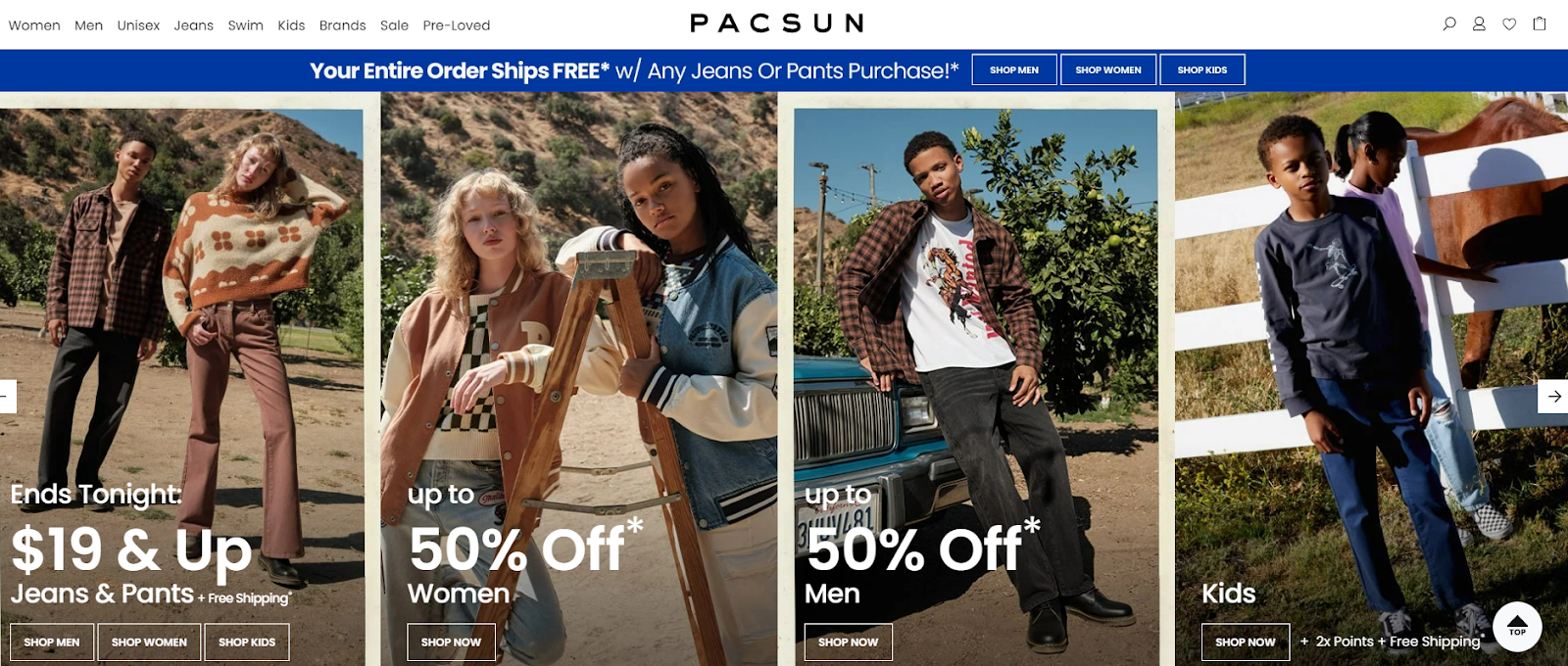 PacSun is the go-to for the latest jeans