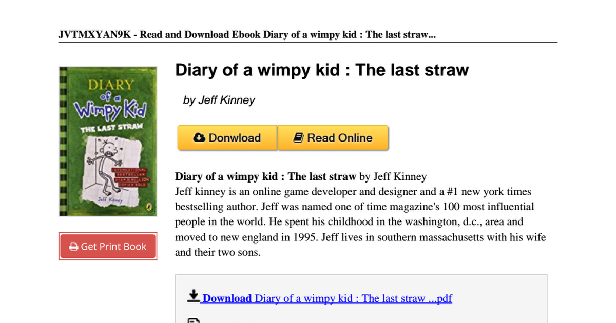 Diary Wimpy Kid Last Straw Pdf Google Drive