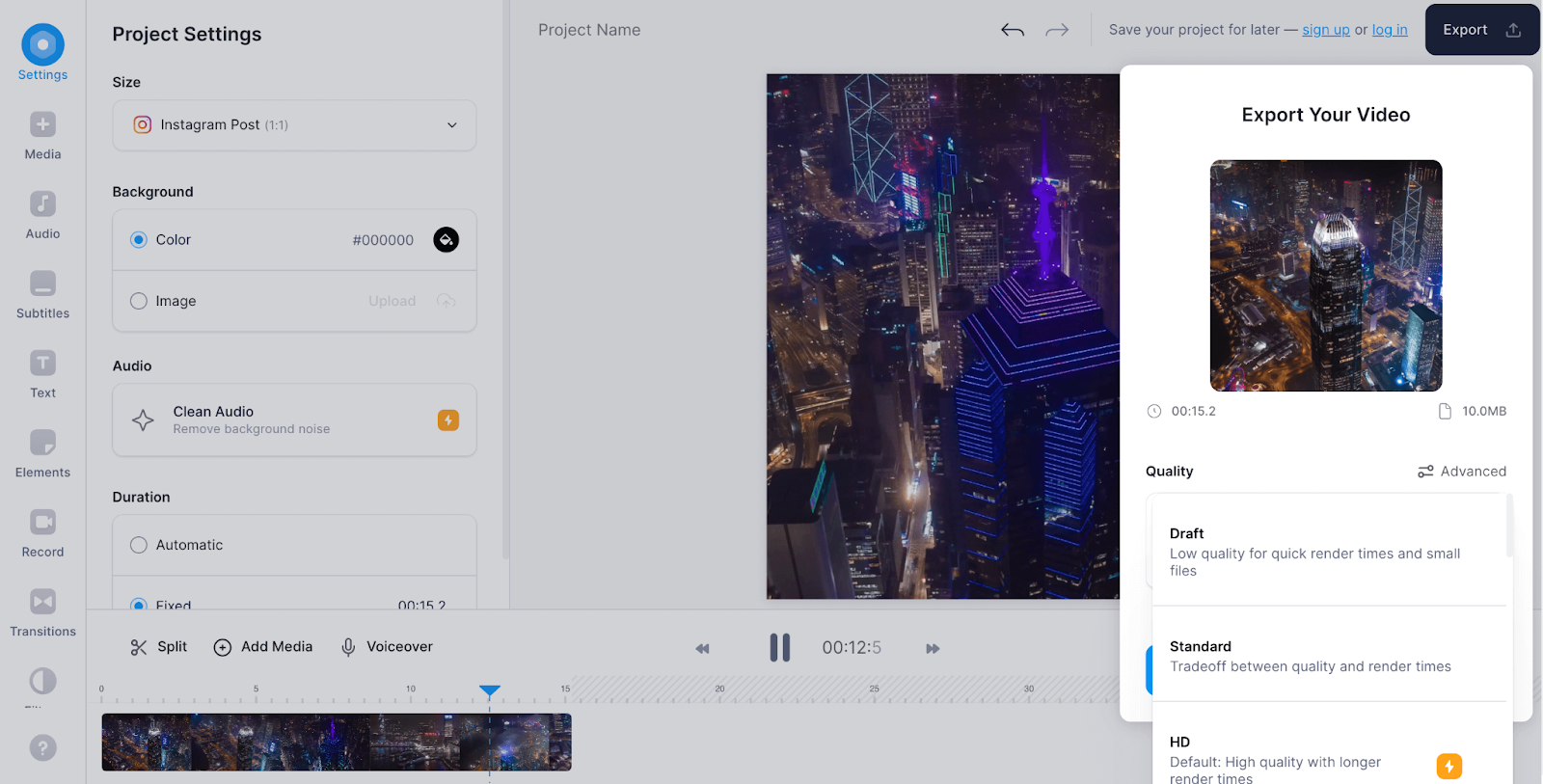 How to share a YouTube video on Instagram: Export the edited video