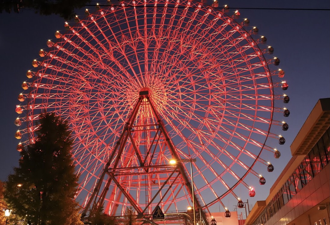 ชมวิวอ่าวโอซาก้ามุมสูงบนชิงช้าสวรรค์ที่ Tempozan Ferris Wheel 07
