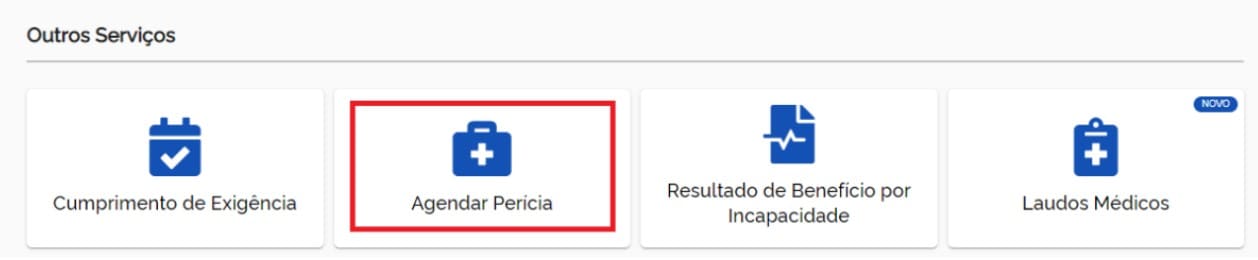 Serviço agendar perícia
