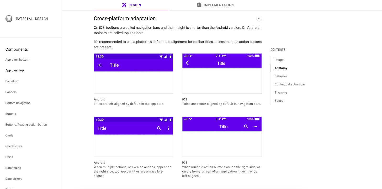 material design components