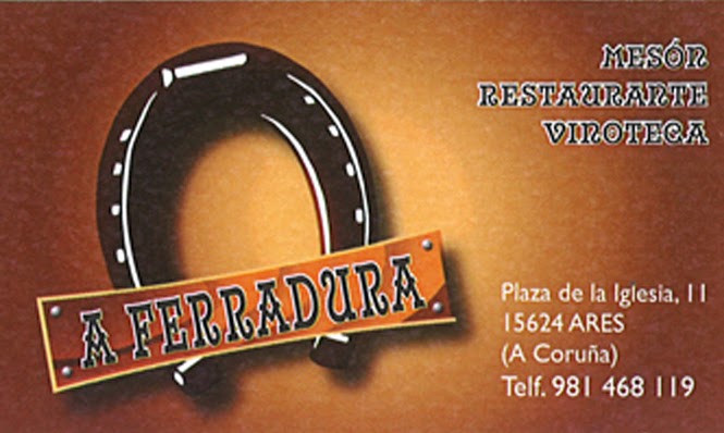 A Ferradura. Mesón - Restaurante - Vinoteca. Colaborador coa A.D.R. Numancia de Ares.