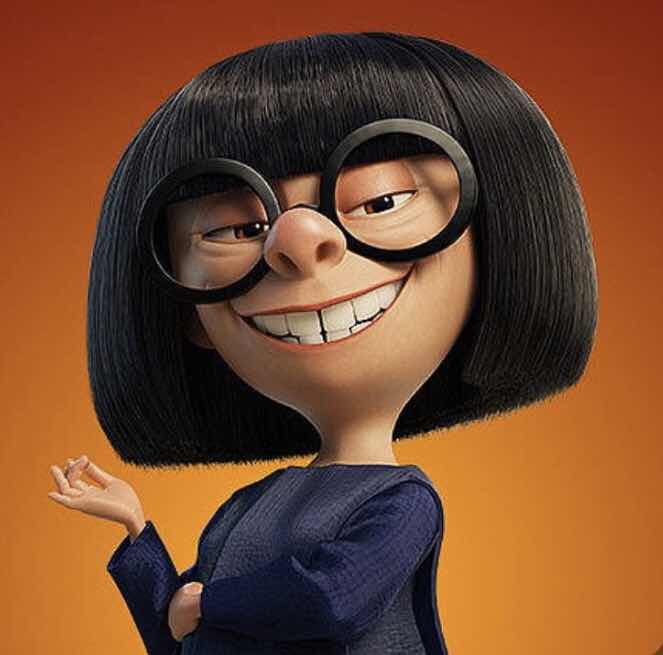 incredibles Edna character haircut 