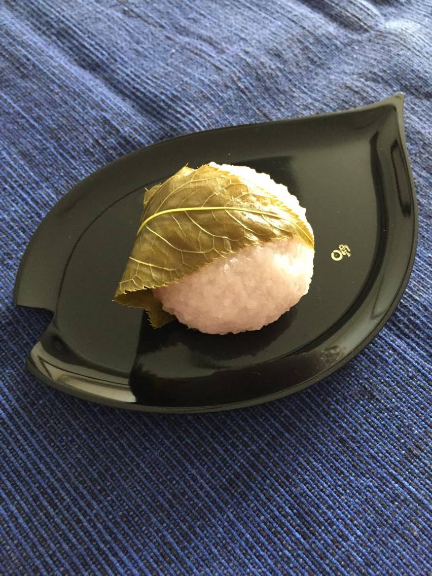 Sakura mochi at my host family’s residence in Hamamatsu, Japan - March 2016