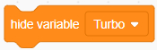 hide variable turbo variable block
