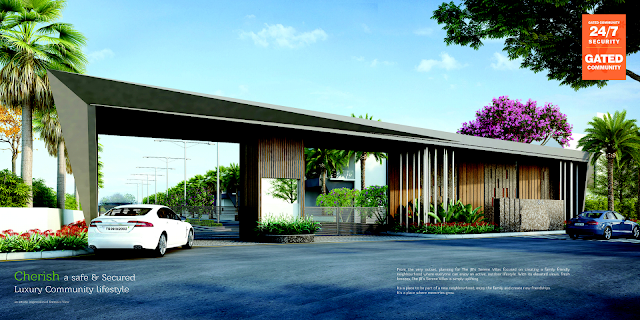 Jb serene villas arch entrance