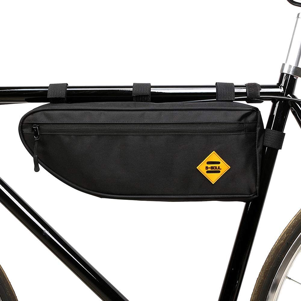 A tool bag that has velcro or buckled fastenings can be attached to many different places on the bike.
