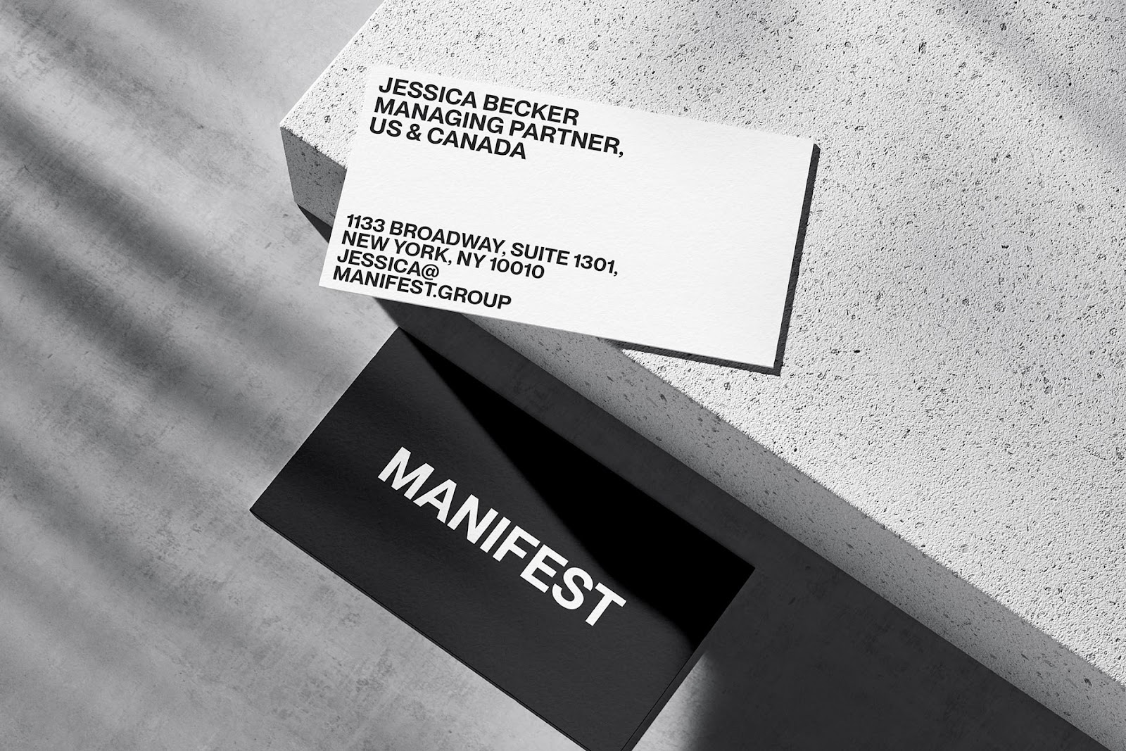 Artifact from the branding project for Manifest Agency