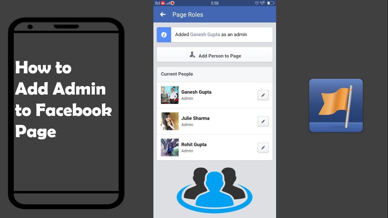 add admin to page on facebook