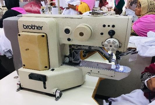 Sewing in garment industry