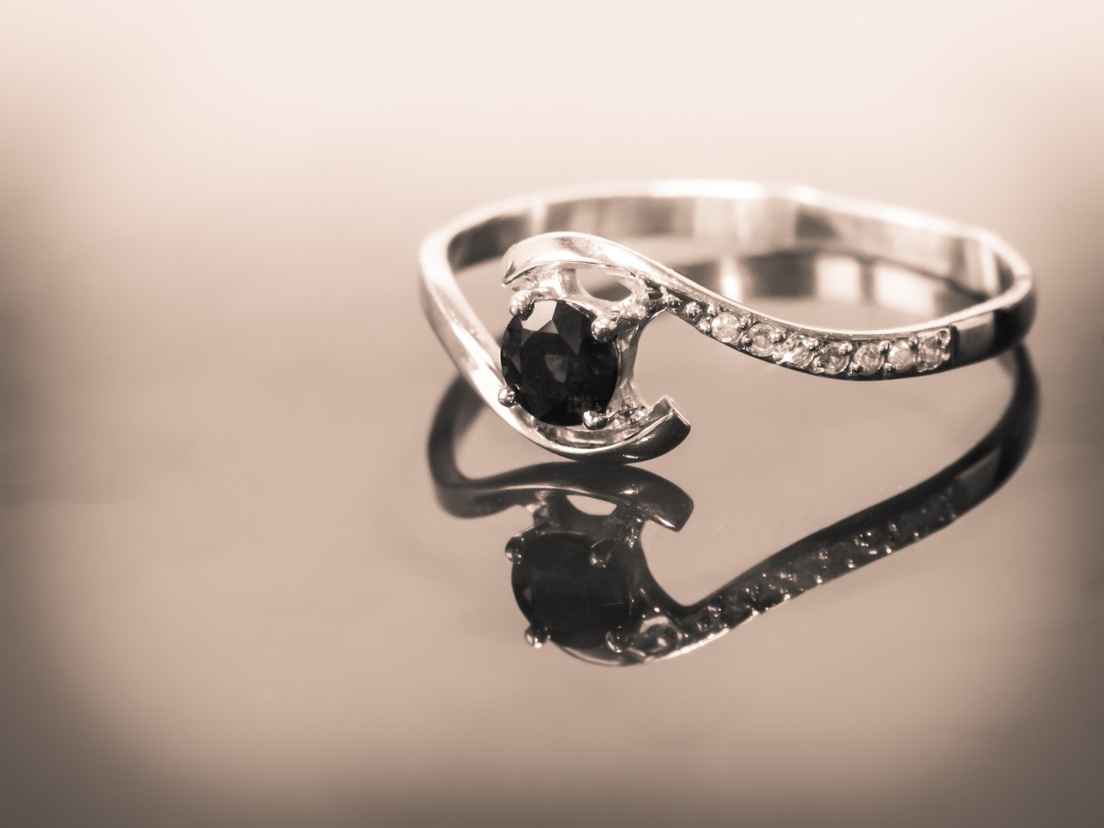 black diamond ring