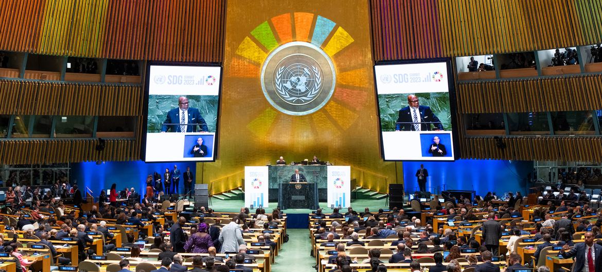 قمة أهداف التنمية المستدامة، في قاعة الجمعية العامة للأمم المتحدة