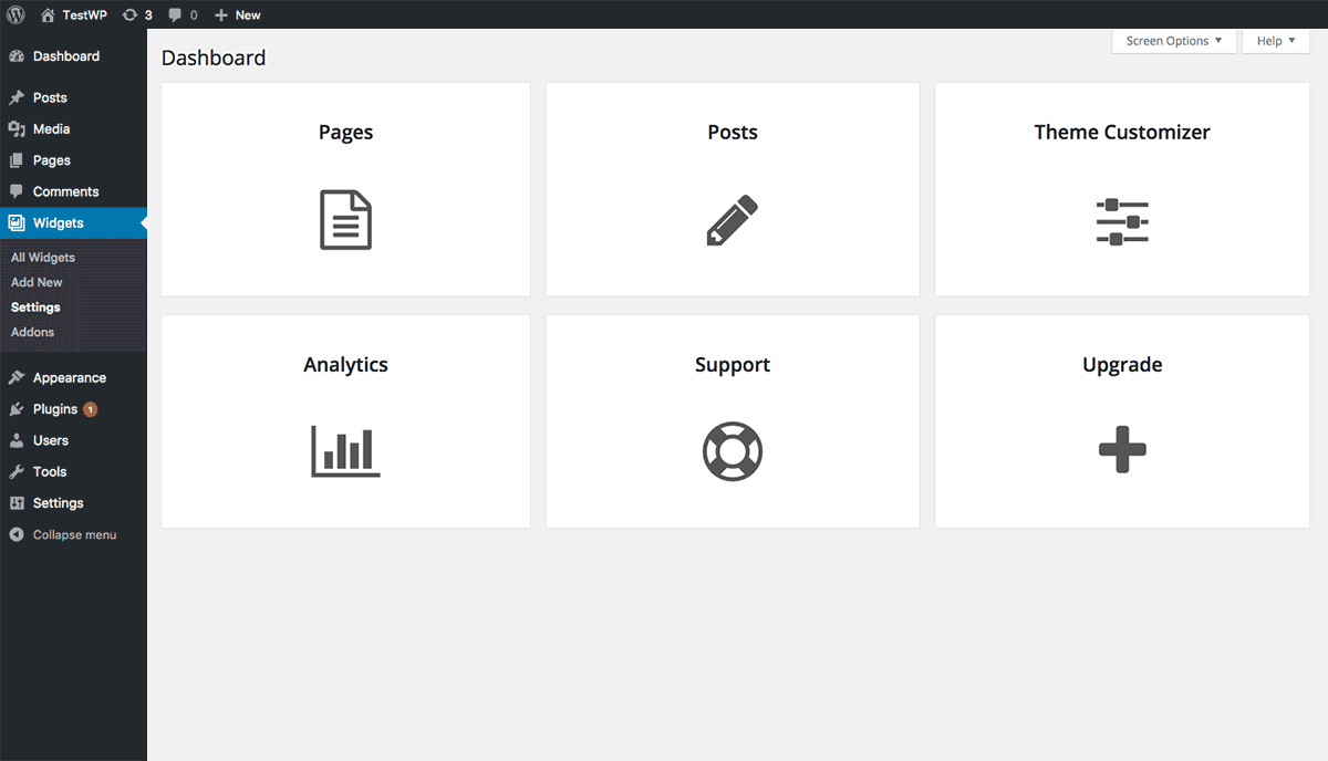 WordPress Admin Dashboard - Ultimate Dashboard
