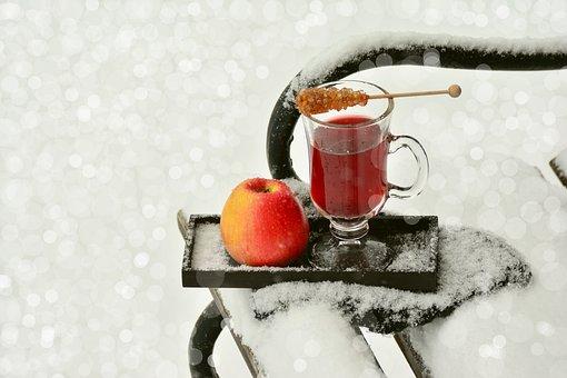Chá, Inverno, Neve, Bebida, Copo