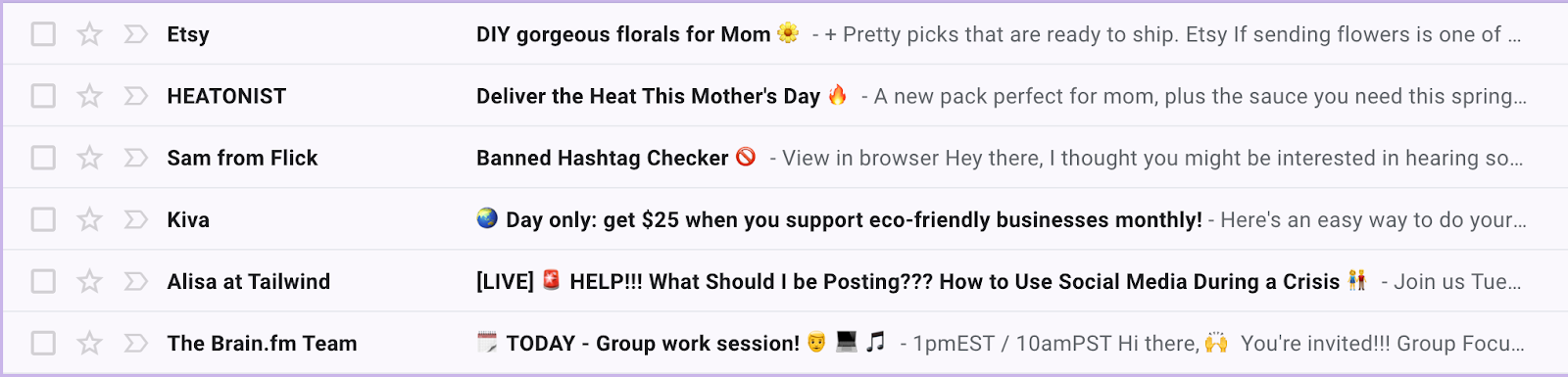 Email marketing using emoji