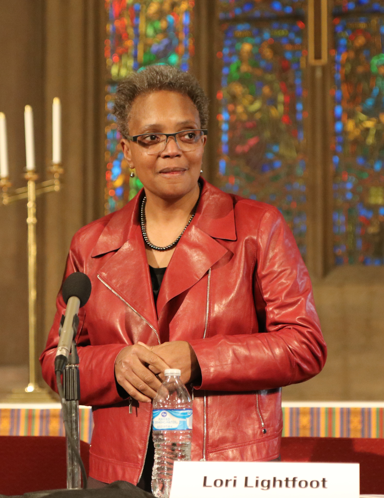 Lori Lightfoot at the Women's Mayoral Forum at the Chicago Temple, Saturday, February 2, 2019. Photo by Daniel X. O'Neil.