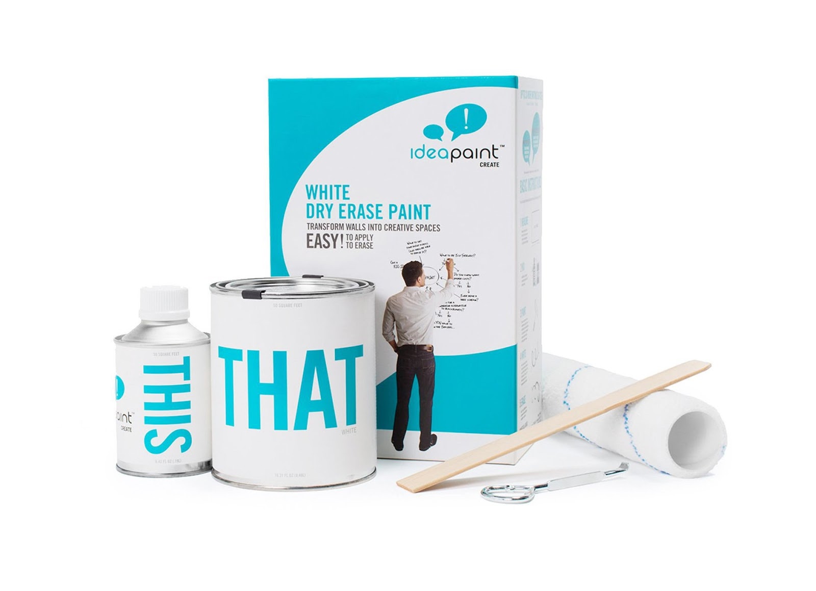 IdeaPaint White Dry Erase Paint (Whiteboard Paint) that anyone can install
