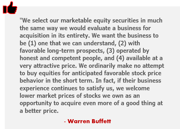 Lá thư gửi cổ đông của Warrent Buffet năm 1977- Thuận lợi để đầu tư