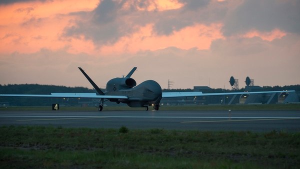 An RQ-4 Global Hawk lands at Misawa Air Base, Japan on June 1 for a temporary intra-theater deployment. (Staff Sgt. Deana Heitzman/Air Force)