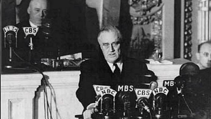 8 de Dezembro de 1941: Roosevelt declarou guerra ao Japão com o ...