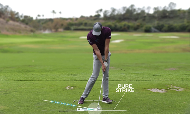 pure strike impact in golf