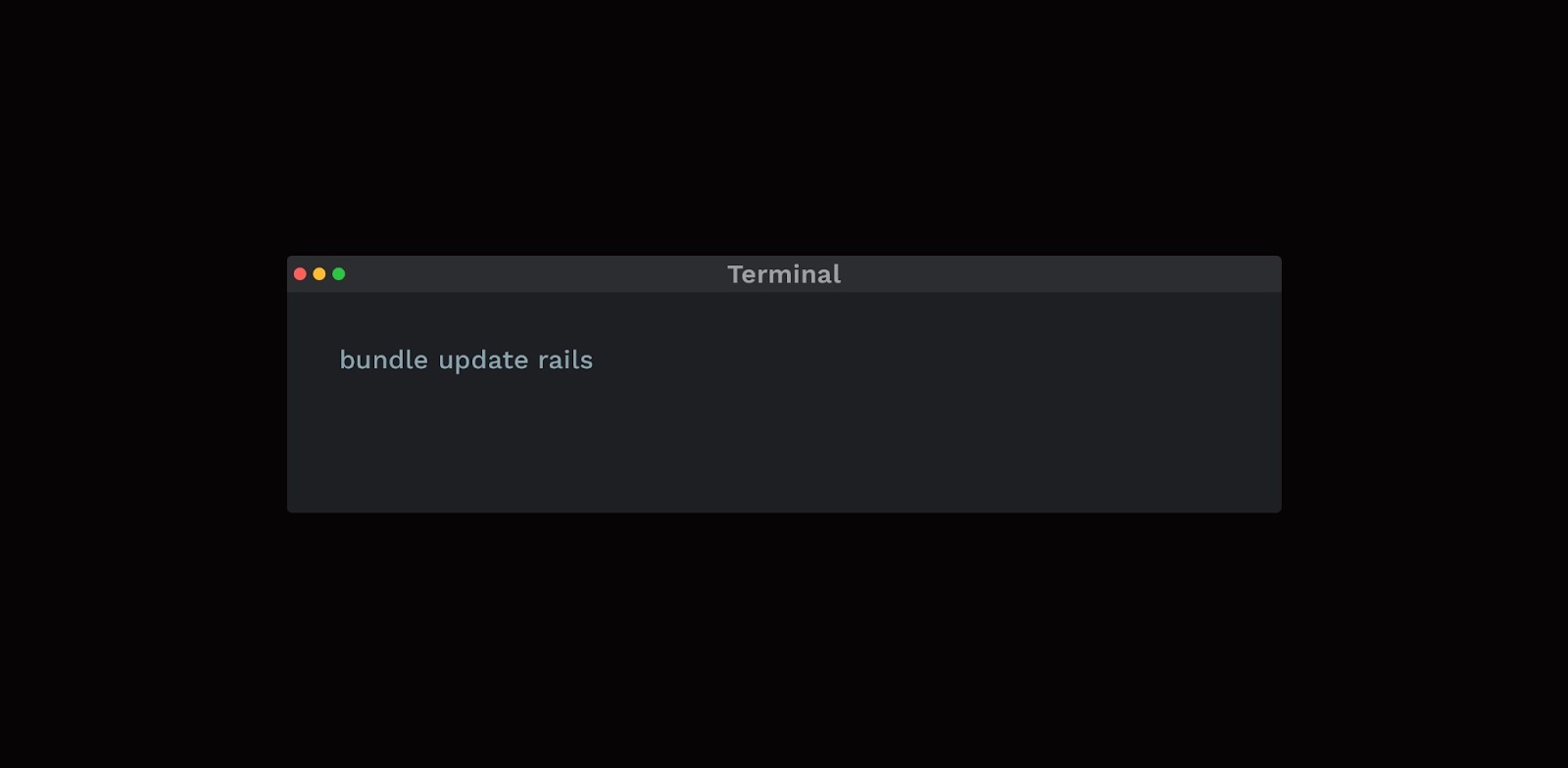 bundle update rails