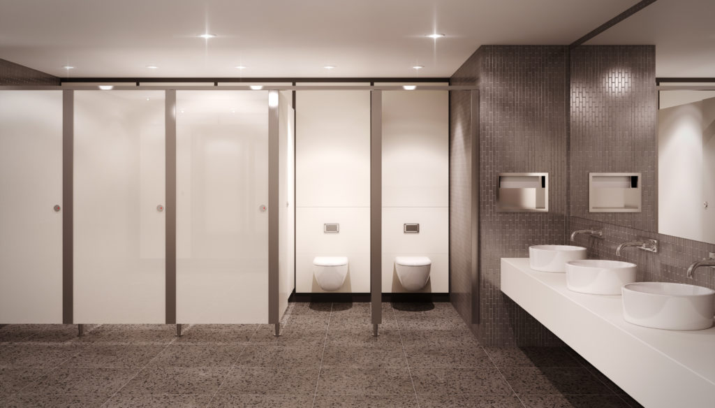 Cửa WC bằng gỗ MFC dễ dàng bảo trì và làm sạch.