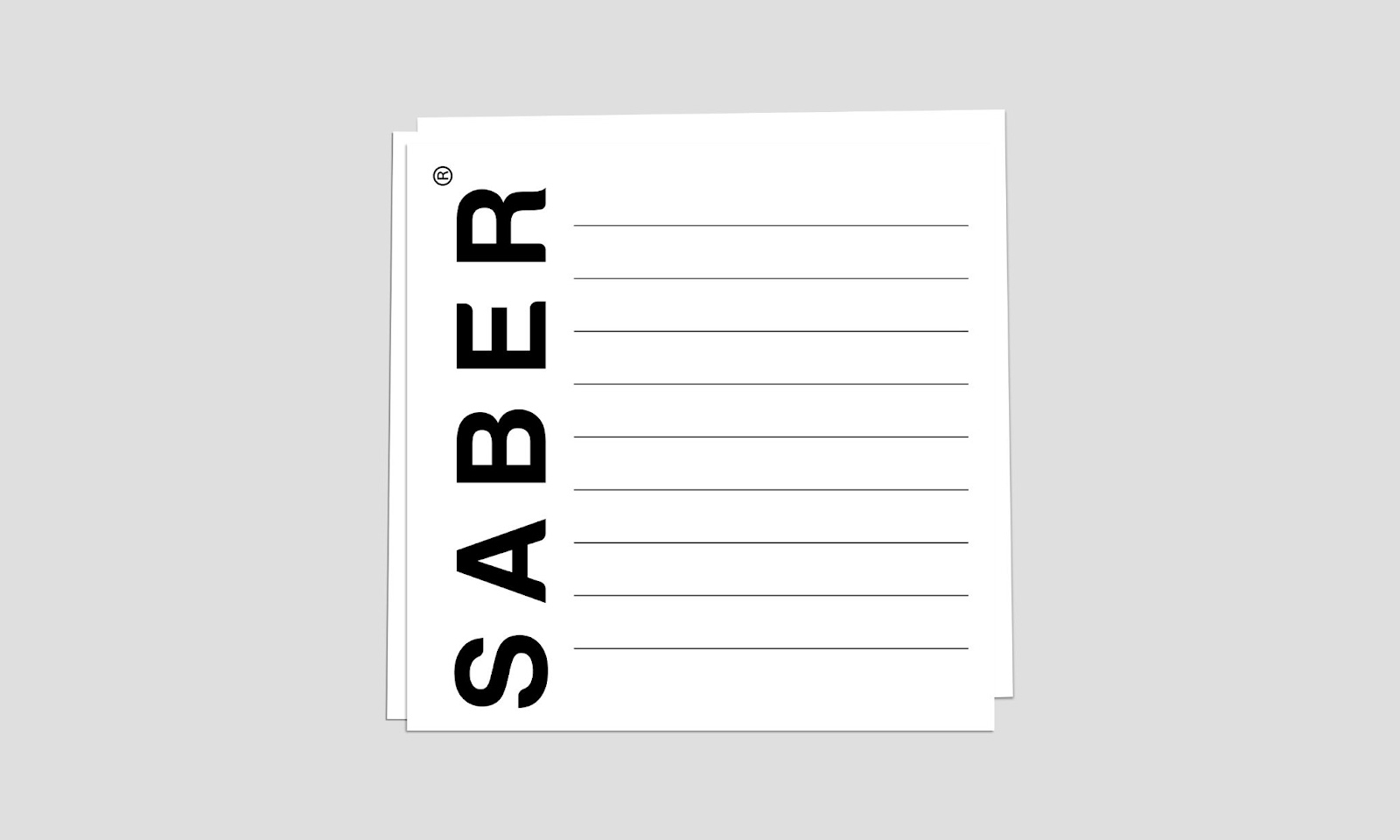 SABER's Striking Identity: Modern Branding in Black & White