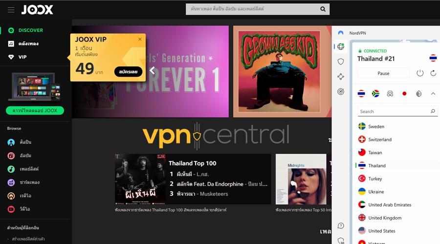 joox unblocked with nordvpn