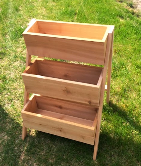 Ana White | $10 Cedar Tiered Flower Planter or Herb Garden ...