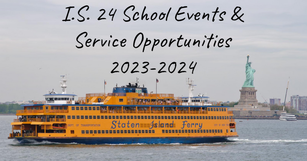 I.S. 24 Community Service Opportunities in Staten Island