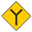 Warning sign - Y-junction