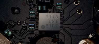 Close-up of circuit board showing the S-Master™ HX digital amp technology