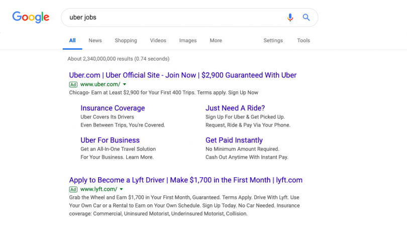 Google's Job Search