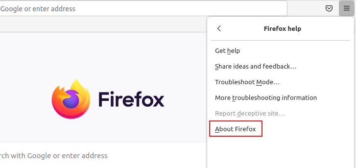 about firefox