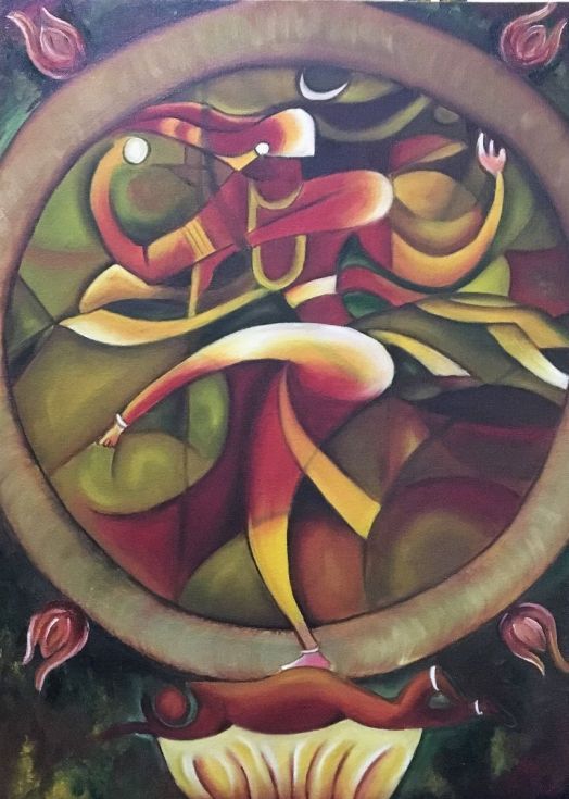 Buy Nataraja - The Dancing Shiva, Oil painting by Chetna Harjai on ...