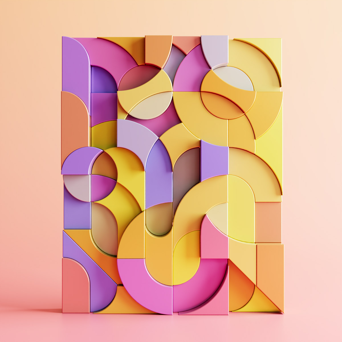3D abstract geometry  houdini karma Render