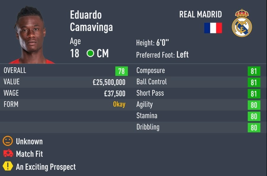Camavinga - Best Young CM FIFA 23