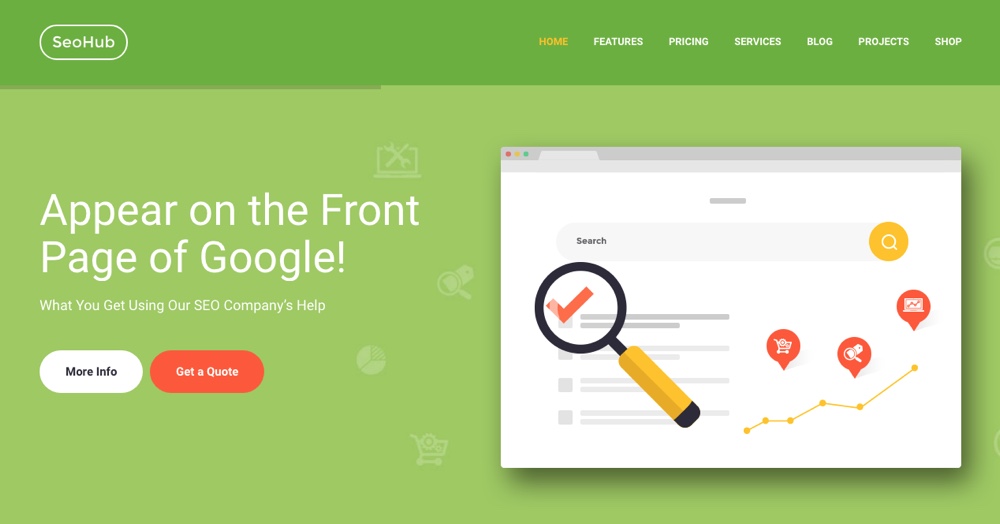Tema WordPress SEO Hub Marketing
