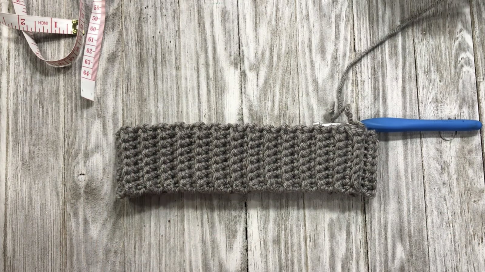 Brim of crochet beanie