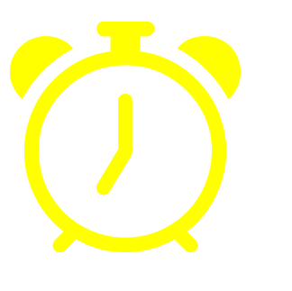 Bootstrap icon de despertador amarelo