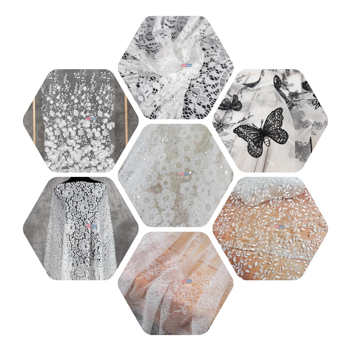 different types of lace fabric