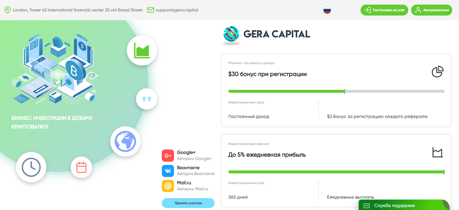 Обзор инвестиционной платформы Gera Capital и отзывы