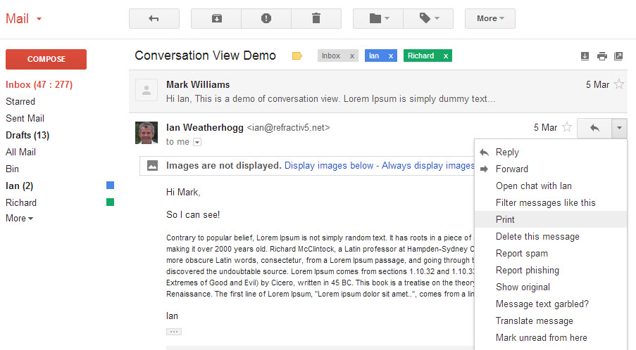 Open A Single Email Conversation In A New Tab Or Window Workspace Tips